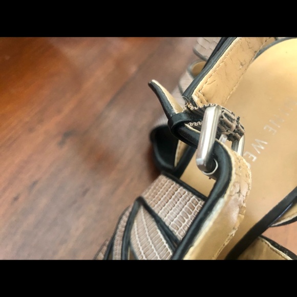 Nine West leather strappy heels - Picture 3 of 7